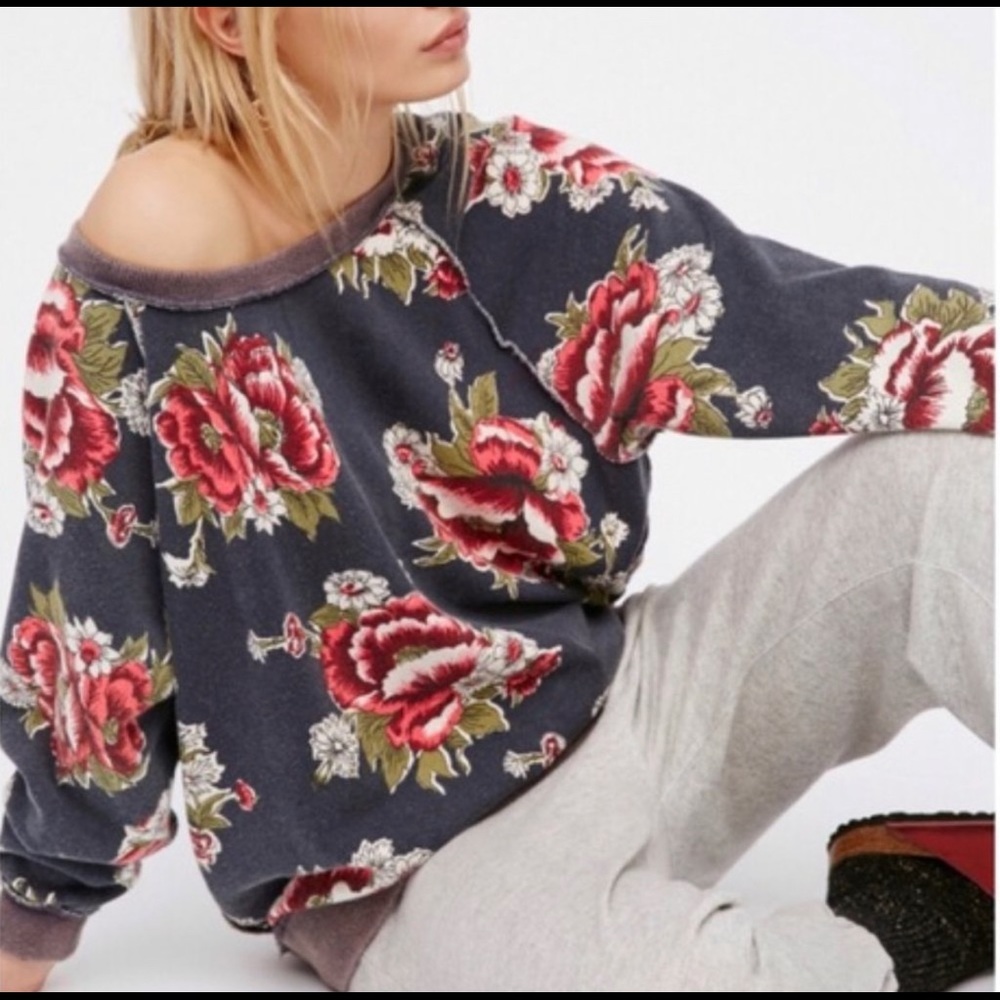 Free People | 🌺 Go On Get Floral Sweatshirt